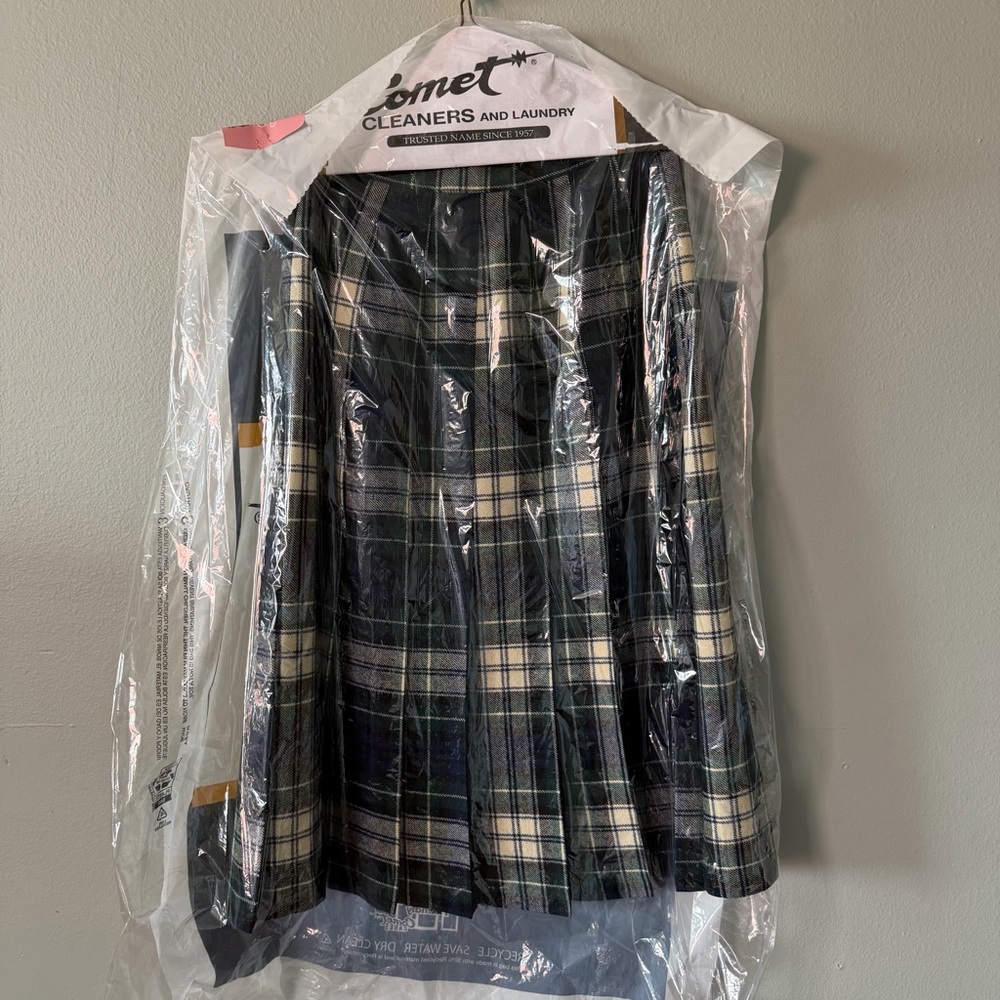 70’s Vintage Pendleton Wool Plaid Fringe Wrap Tartan Skirt Size XS/S - Picture 7 of 8